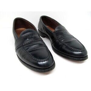 Allen Edmonds Harvard 1239 Mens Black Leather Full Strap Loafers Size US 11 B